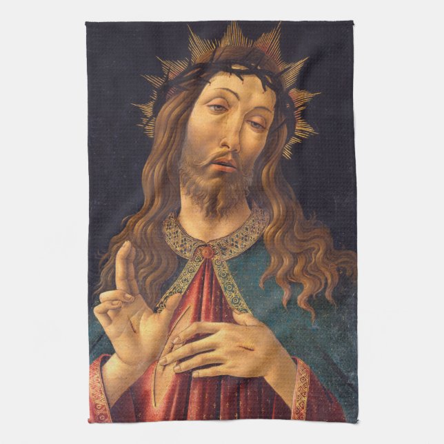 Linge De Cuisine Le Christ couronné d'épines par Sandro Botticelli (Vertical)