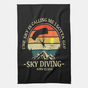 Linge De Cuisine Le ciel m'appelle, je dois aller faire du parachut