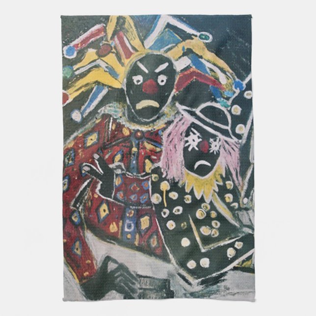 LINGE DE CUISINE LE CLOWN ET LE BOUFFON (Vertical)
