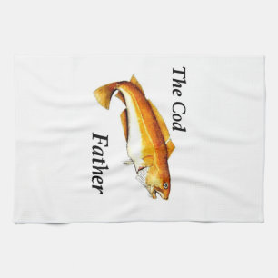 Linge De Cuisine Le Cod Père idéal de pêche présent.