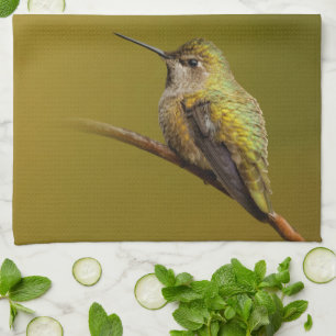 Linge De Cuisine Le colibri d'Anna sur la Trumpetvine écarlate