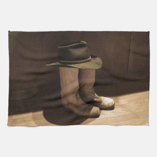 Linge De Cuisine Le cowboy le plus court du monde (Horizontal)