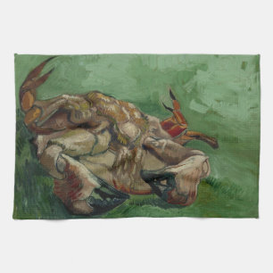 Linge De Cuisine Le crabe Van Gogh sur son dos (F605)