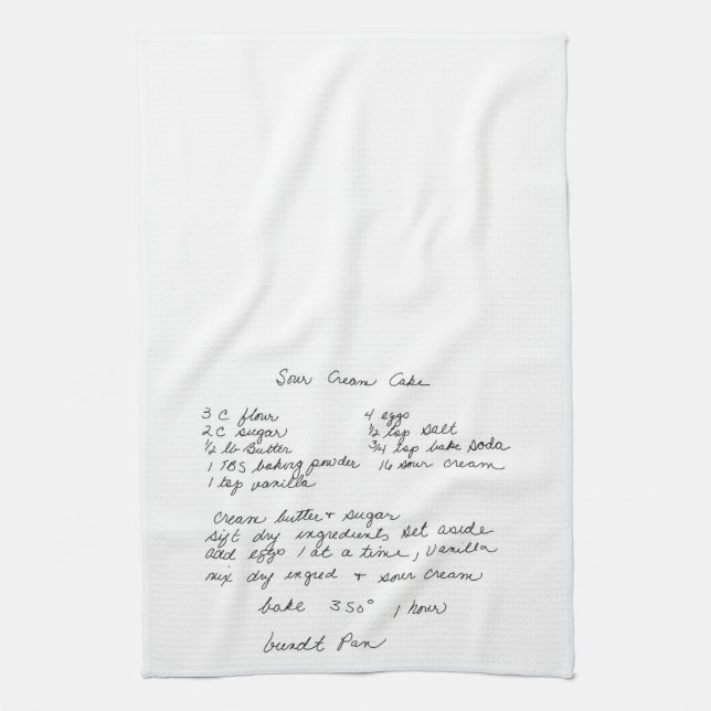 Linge De Cuisine Le gâteau à la crème aigue de Yia (Vertical)