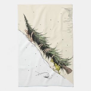 Linge De Cuisine Le Grinch et Max rapportent le sapin de Noël