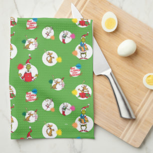 Linge De Cuisine Le Grinch Motif de points de Noël