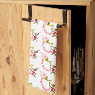 Linge De Cuisine Le Grinch sonnant de la corne joyeuse de Grinchmas
