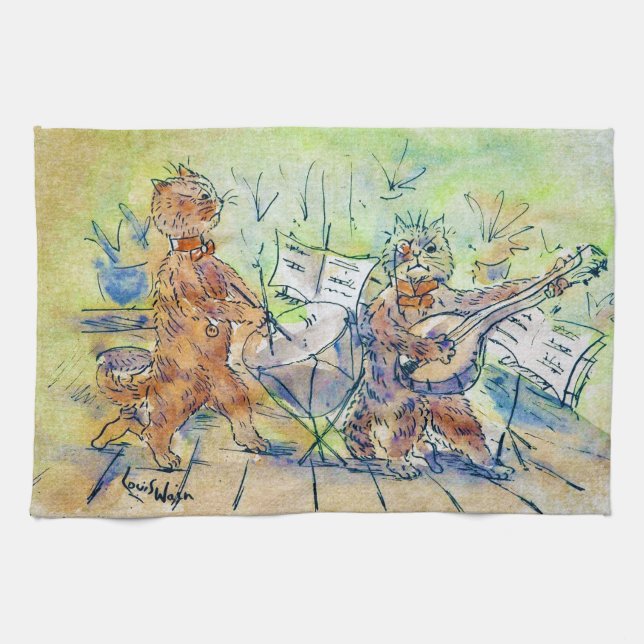Linge De Cuisine Le groupe de Cats, Louis Wain (Horizontal)