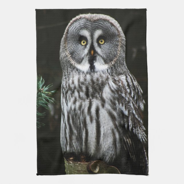 Linge De Cuisine Le kta Great Grey Owl (Vertical)