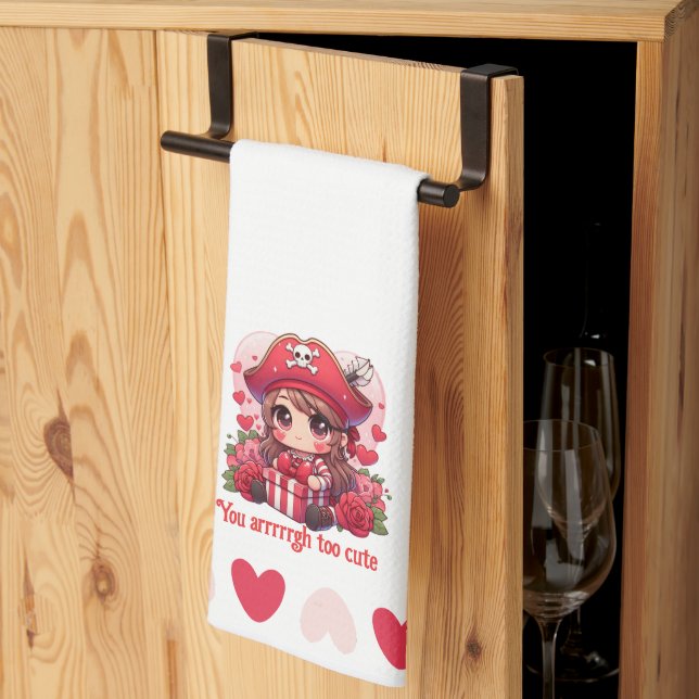 Linge De Cuisine Le magnifique pirate de la Saint Valentin (Pliage en tiers)