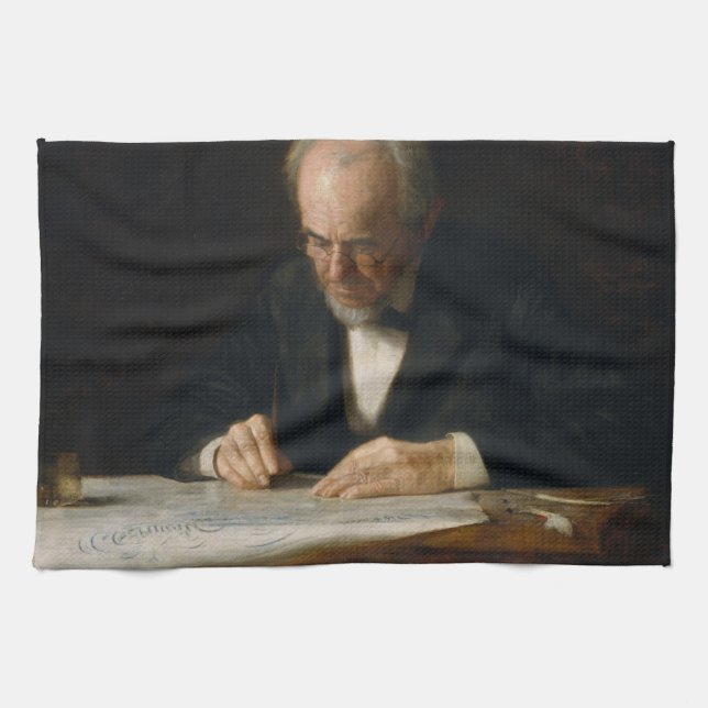 Linge De Cuisine Le Maître d'écriture par Thomas Eakins (Horizontal)