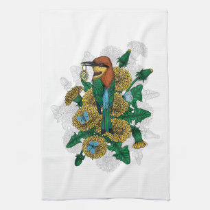 Linge De Cuisine Le mangeur d'abeilles avec le pendentif d'or