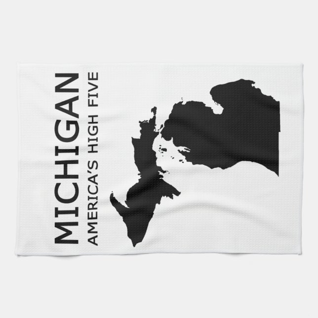 Linge De Cuisine Le Michigan. Hauts cinq de l'Amérique (Horizontal)