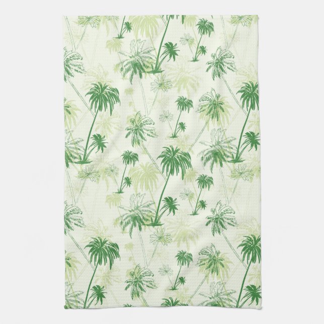 Linge De Cuisine Le Motif Green Palm Tree (Vertical)