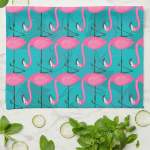 Linge De Cuisine Le motif lumineux de Flamant rose ajoutent votre