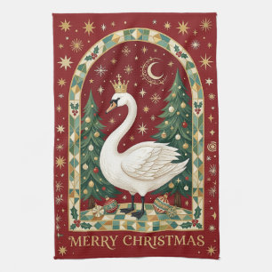 Linge De Cuisine Le Noël du Cygne Souverain