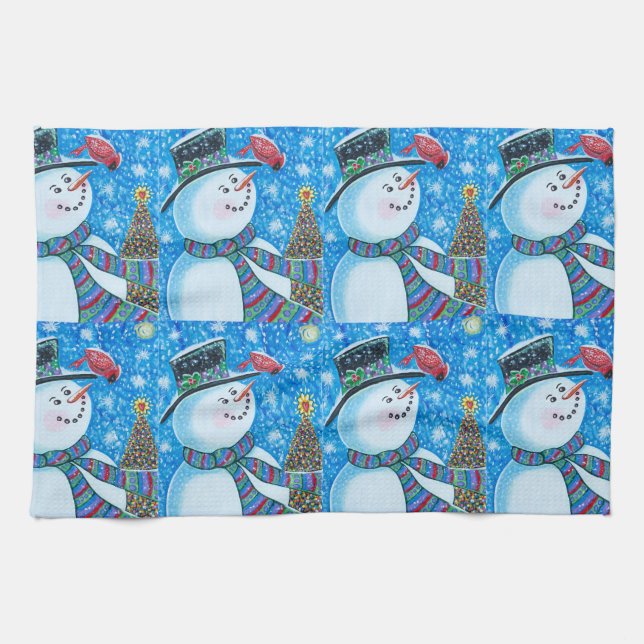 Linge De Cuisine Le Petit Snowman (Horizontal)