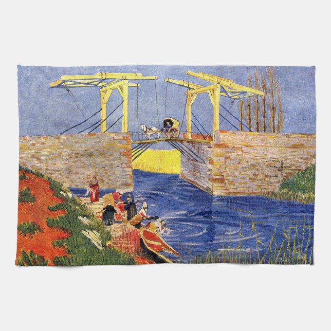 Linge De Cuisine Le pont Langlois à Arles par Vincent van Gogh (Horizontal)