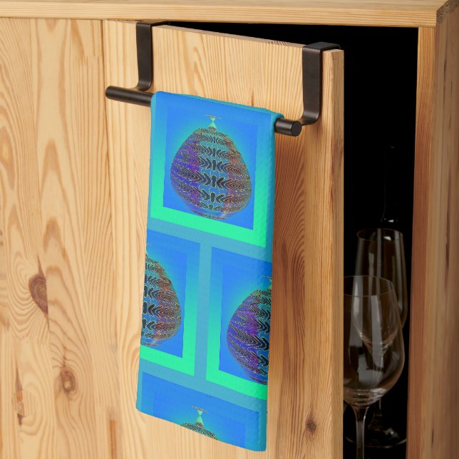 Linge De Cuisine Le pot de pharmacie bleu (Pliage en tiers)