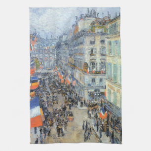 Linge De Cuisine Le Quatorze Juillet, Rue Daunou par Childe Hassam