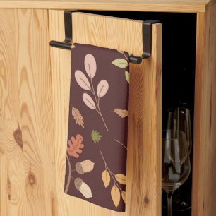 Linge De Cuisine Le Raccoon de Woodland Thème d'automne Neutre Noir