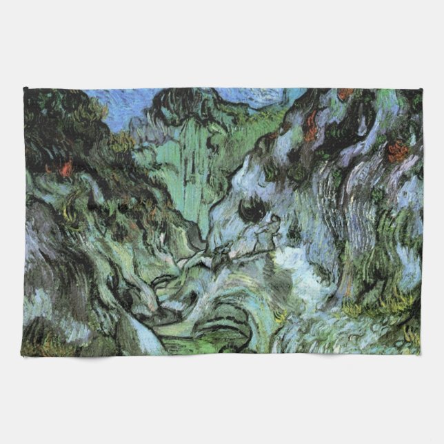 Linge De Cuisine Le ravin des Peiroulets par Vincent van Gogh (Horizontal)