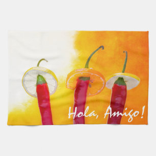 Linge De Cuisine Le Rouge, Le Chaud, Le Chili