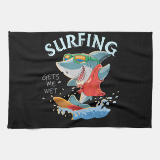 Linge De Cuisine Le surf me donne des cadeaux amusants de requins h
