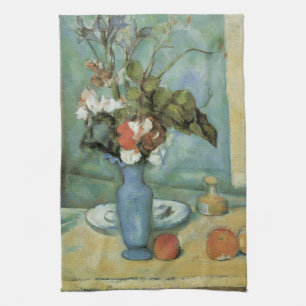 Linge De Cuisine Le Vase bleu (Fleurs et Fruits) de Paul Cézanne