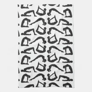 Linge De Cuisine Le yoga place des silhouettes