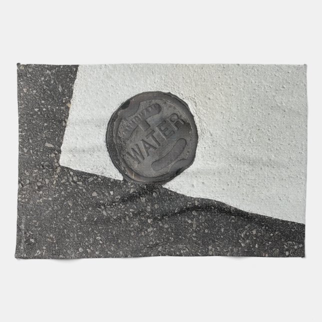 Linge De Cuisine L'Eau noire et blanche (Horizontal)