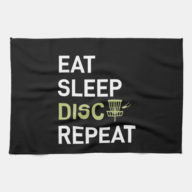 Linge De Cuisine Lecteur de golf sur disque | Eat Sleep Disk Golf R (Horizontal)