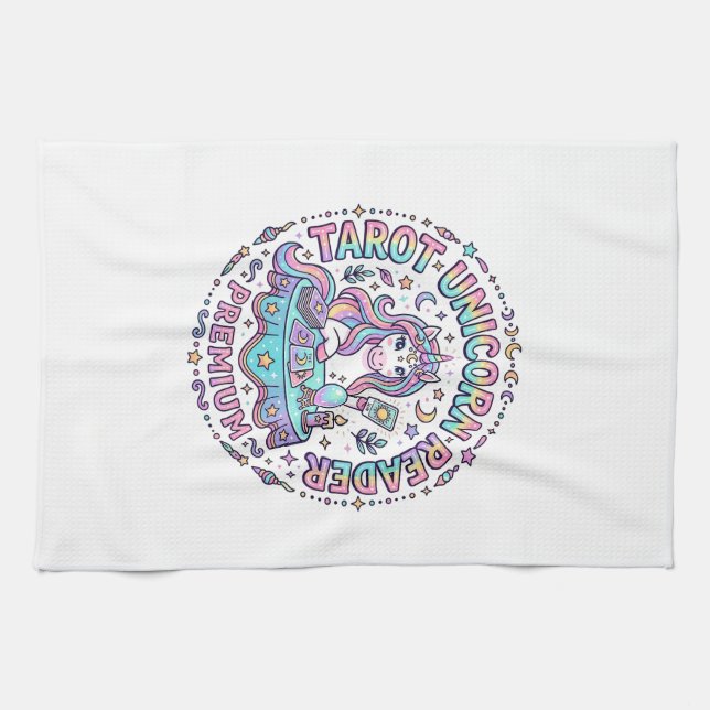 Linge De Cuisine Lecteur de Tarot Licorne Premium Impression Drôle  (Horizontal)