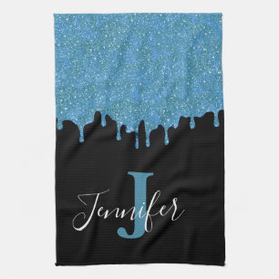 Linge De Cuisine Lecteurs de Parties scintillant turquoise de Monog