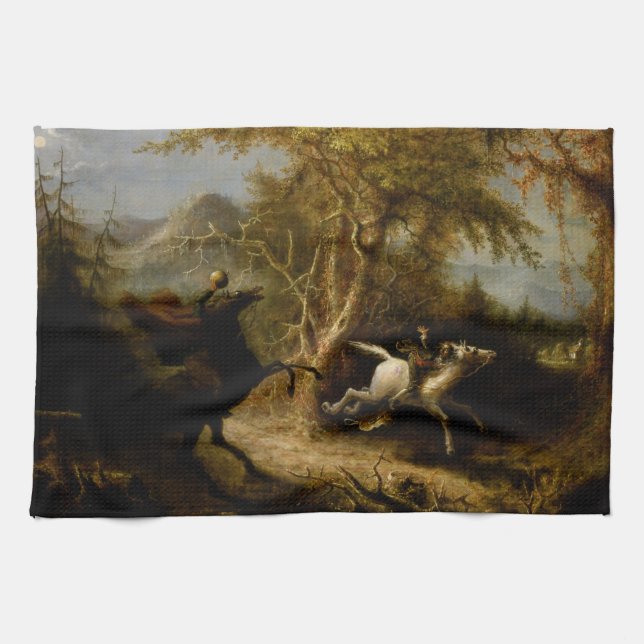 Linge De Cuisine Légende du Fantôme d'Halloween du Cavalier sans Tê (Horizontal)