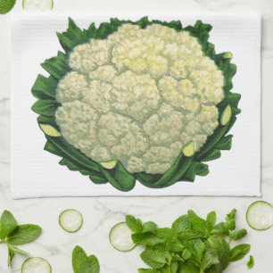 Linge De Cuisine Légumes alimentaires anciens chou-fleur