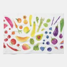 Légumes arc-en-ciel aquarelle au marché agricole