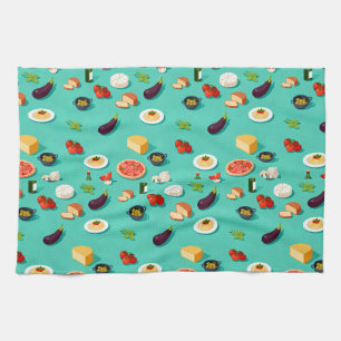 Linge De Cuisine légumes ingrédients pâtes et pizza