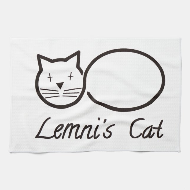 Linge De Cuisine lemniscate le chat de lemni (Horizontal)
