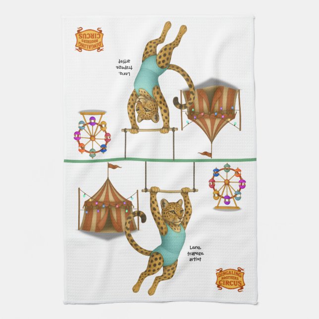 Linge De Cuisine Lena leopard trapeze artist (Vertical)