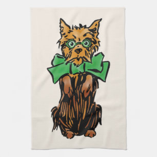 Linge De Cuisine L'Enchanteur Vintage de Oz Chien Toto avec un nœud