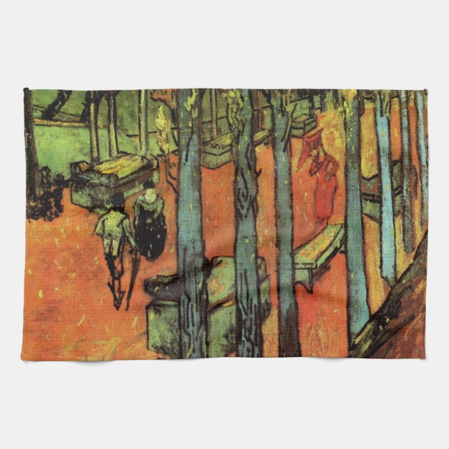 Linge De Cuisine Les Alyscamps, Feuilles d'automne par Vincent van  (Horizontal)