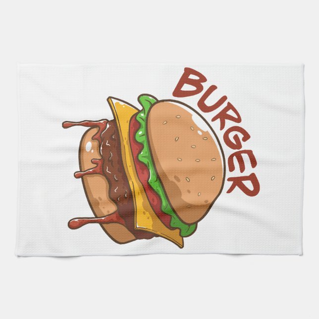 Linge De Cuisine Les amateurs de hamburgers (Horizontal)