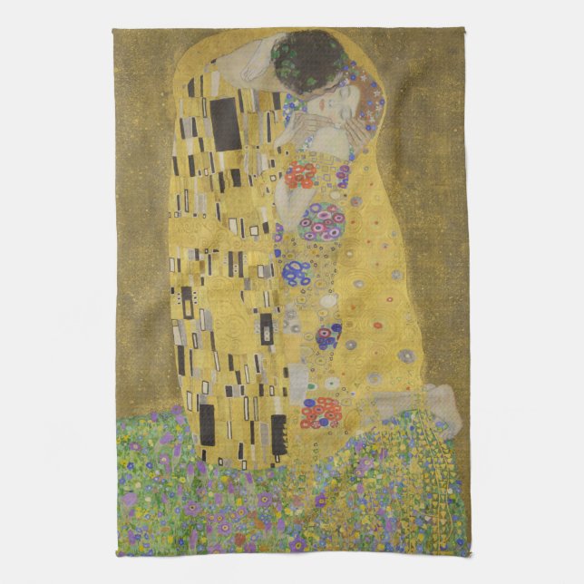 Linge De Cuisine Les amoureux embrasser Embrace par Gustav Klimt (Vertical)