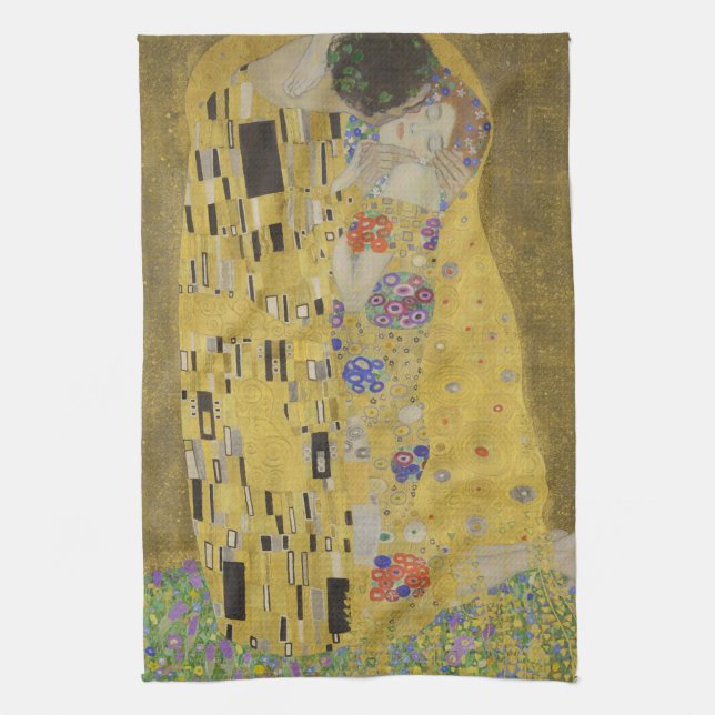Linge De Cuisine Les amoureux embrasser Embrace par Gustav Klimt (Vertical)