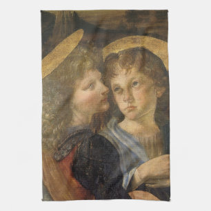 Linge De Cuisine Les Anges du Baptême du Christ de Léonard de Vinci