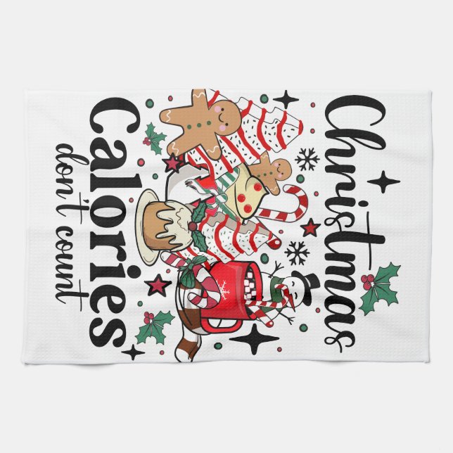 Linge De Cuisine Les calories de Noël ne comptent pas (Horizontal)