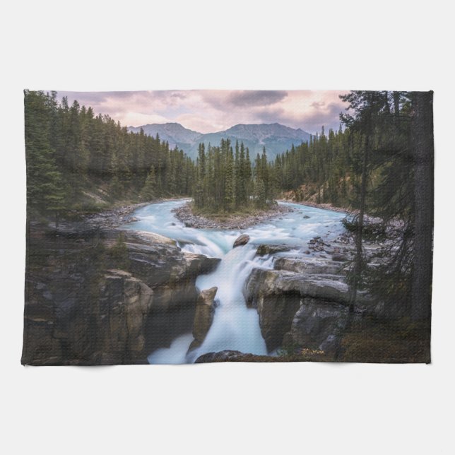 Linge De Cuisine Les cascades | Parc national Jasper, Canada (Horizontal)