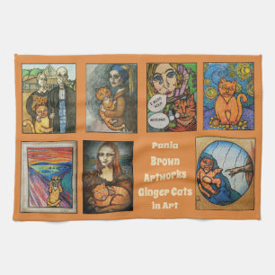 Linge De Cuisine Les chats de gingembre