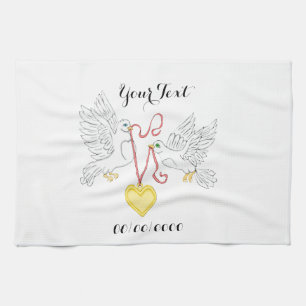 Linge De Cuisine Les colombes de l'amour